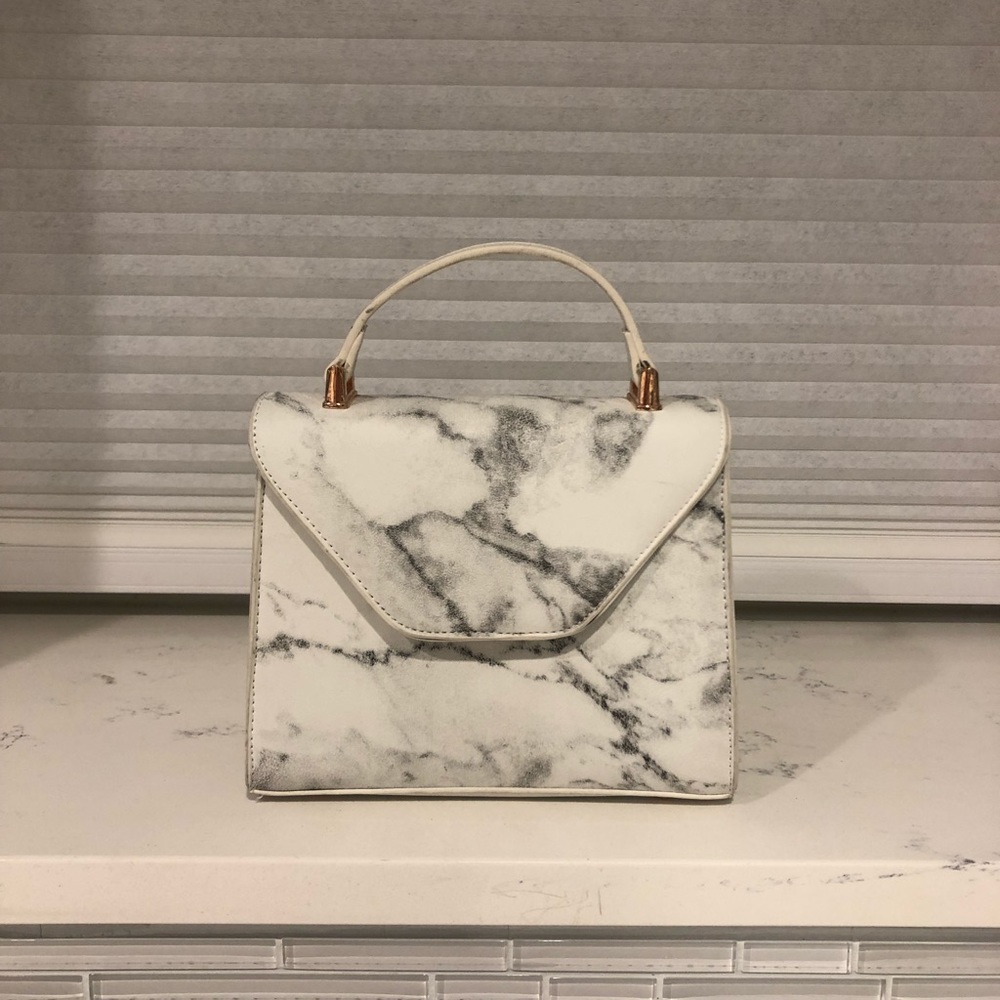 Marble and Rose Gold mini bag